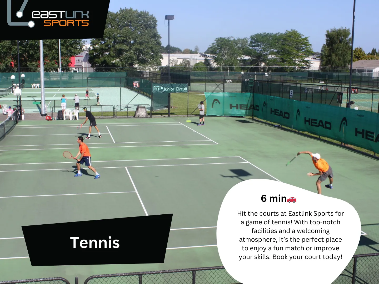 Original guidebook panel: eastlink sports tennis hamilton